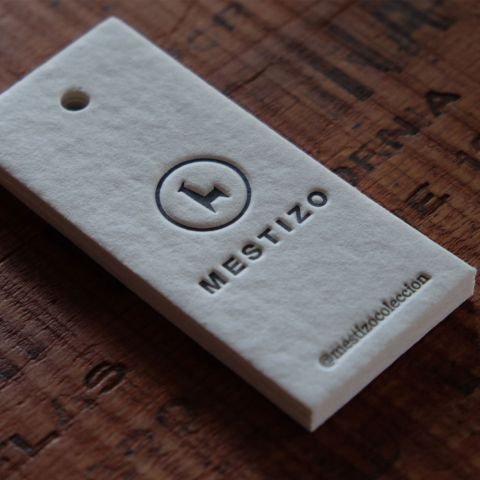 Etiquetas En Letterpress Mestizo