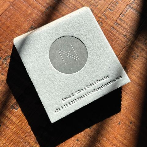 Tarjetas Personales En Letterpress Nogal Eventos