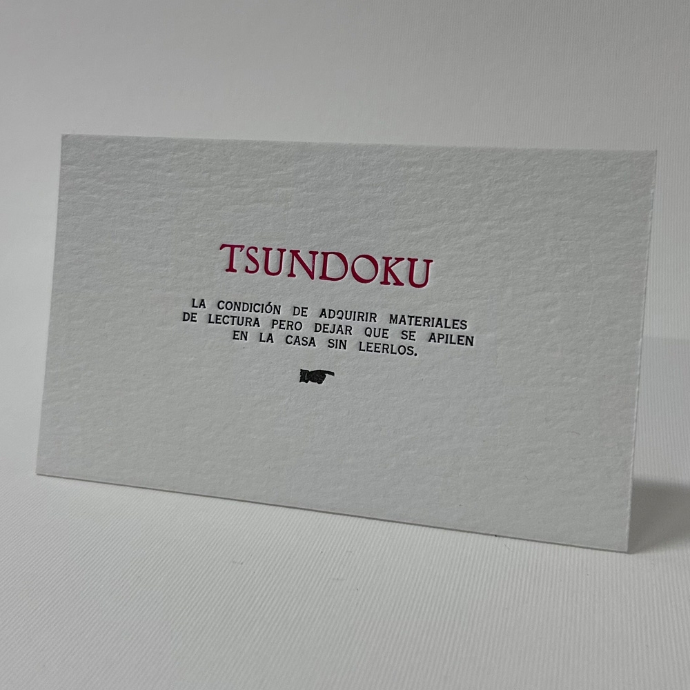 Postal Tipográfica Tsundoku